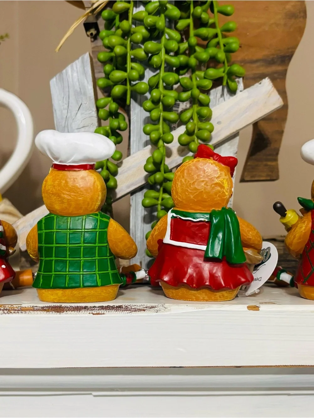 4pc ADORABLE Gingerbread Sitters For Canisters/Rae Dunn/Rolling Pins, & MORE